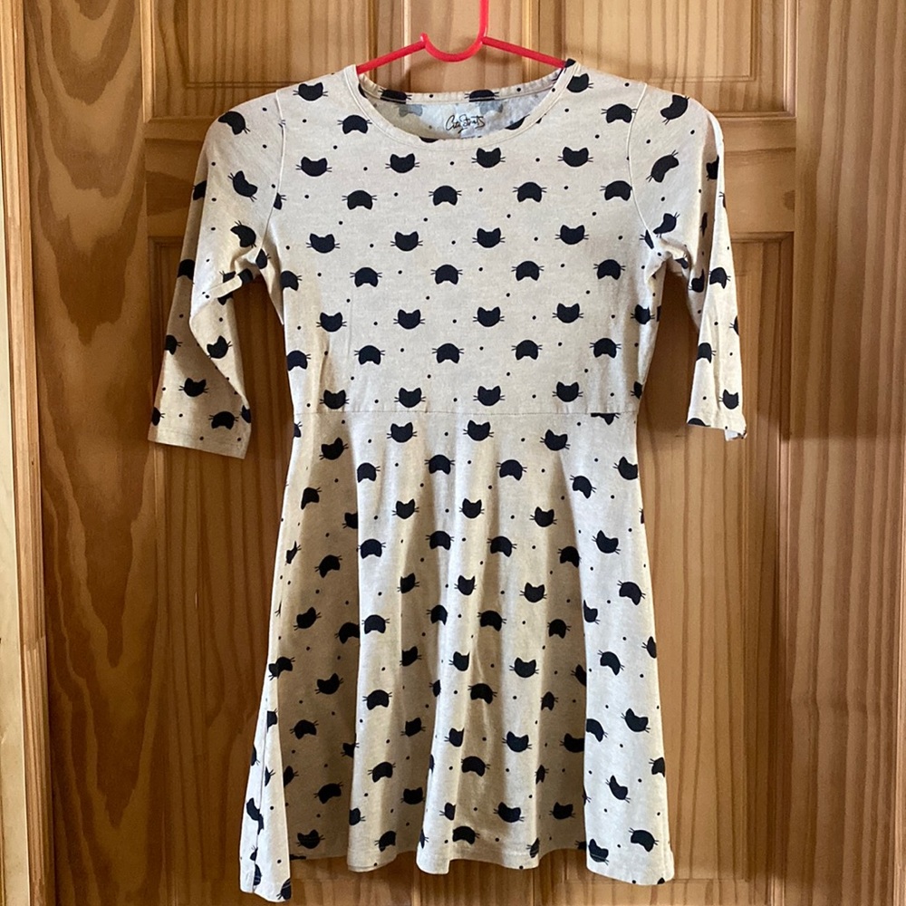 City Streets cat print dress (M 10/12)